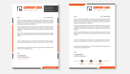Clean Minimalist corporate letterhead template, Professional modern letterhead templates design for your business, Vector illustration