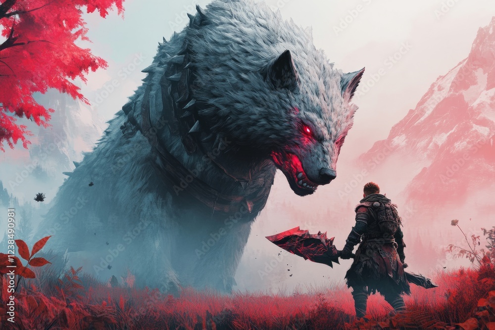 Poster A pixel art representation of a character holding a shape-shifting weapon that adapts to different enemies, animated with vibrant pixel transitions