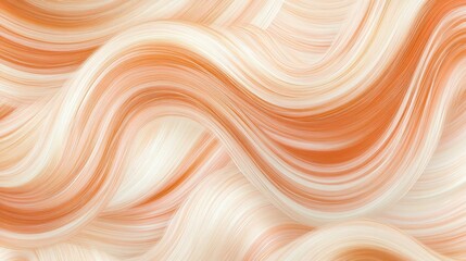Dynamic liquid waves in pastel orange hues with a glowing iridescent finish, perfect for modern visuals