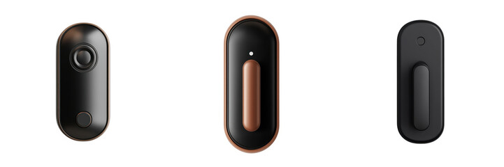 Obraz premium Smart lock with facial recognition technology, sleek design, and modern features. Ideal for enhancing home security and