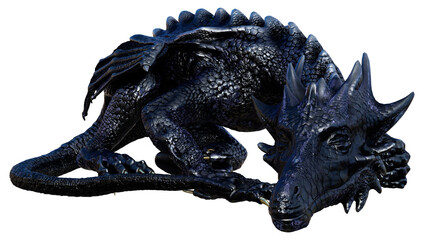Fototapeta premium 3D Rendering Fairy Tale Dragon on White