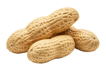 Big peanut set isolated on white background, no depth of field, sharp.