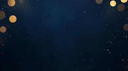 dark blue grunge concrete wall texture with some golden spots used a background
