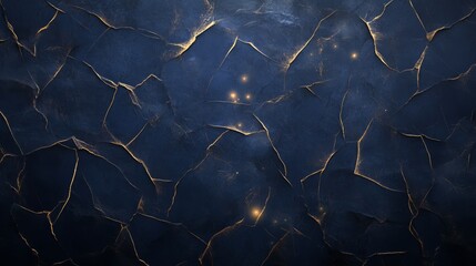 dark blue grunge concrete wall texture with some golden spots used a background
