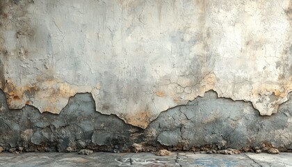 Weathered Wall Texture Showing Extensive Damage