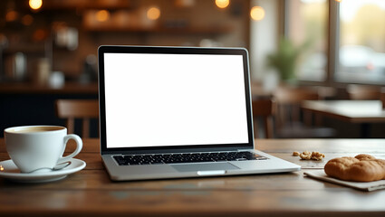 Title: A Sleek Silver Laptop with a Blank Screen

