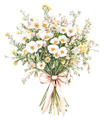 Obraz premium Beautiful Bouquet of Fresh Wildflowers