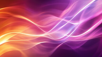 Fototapeta premium Vibrant gradient background with ultraviolet glow and dynamic wavy lines for a modern design aesthetic
