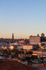 Historic Ribeira District of Porto at Sunset