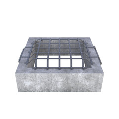 Trapdoor, 3d illustration Isolated on white background