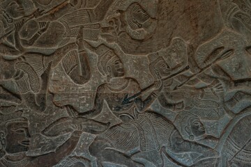 Historical Stone Carvings at Angkor Wat