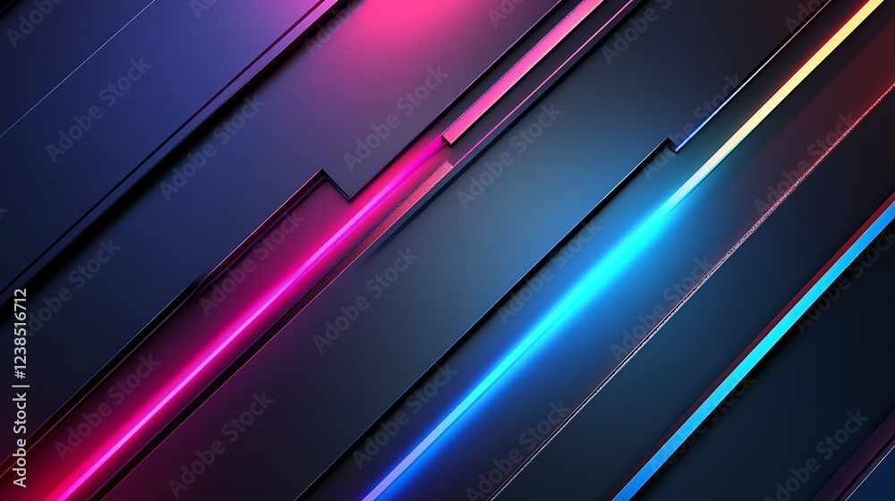 Poster colorful abstract design with vibrant lines and geometric shapes creating a dynamic visual experienc