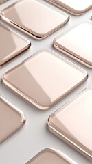 Fototapeta premium Innovative design background featuring glossy, geometric shapes with a modern aesthetic suited for creative projects in various fields