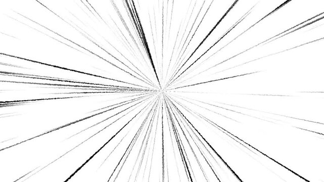 Cartoon-like concentration line animation (white)