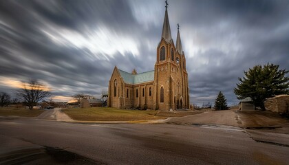 Fototapeta premium church at sunset