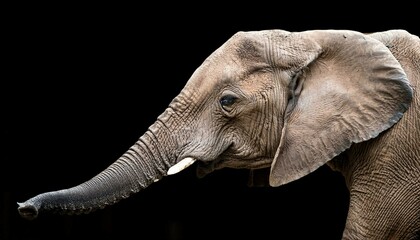 Obraz premium elephant on black