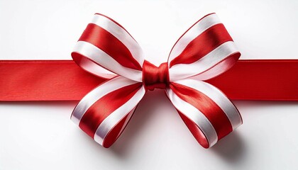 red bow on white background