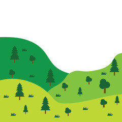 Obraz premium Hill Forest Land Vector