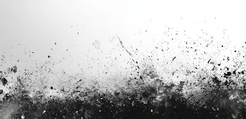 Obraz premium Abstract Black Ink Splashes on White Background