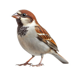 house sparrow bird isolated on transparent background
