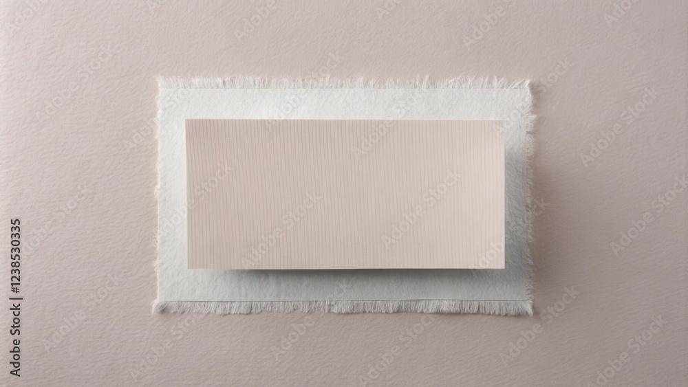 Poster Elegant textured paper mock-up with a neutral color palette and frayed edges ideal for branding and design projects
