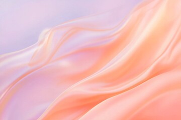 Obraz premium Soft coral fabric flowing gracefully with a warm blurred background in a serene setting