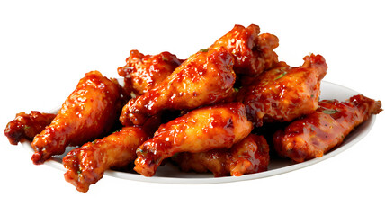 grilled wings Whole Roasted Turkey or Chicken with Fresh Herb Garnish on Transparent Background