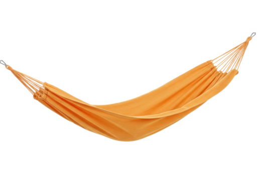 Empty comfortable bright hammock isolated on white background, no depth of field, sharp.