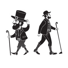 St. Patricks Day Clip Art silhouette.
