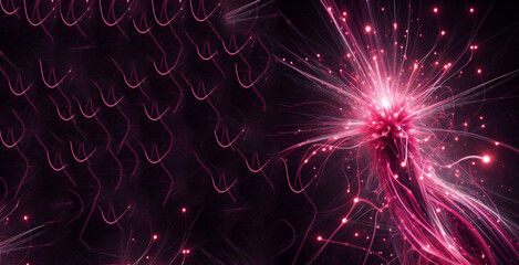 Premium PSD | Fiery Energy Burst, generative ai
