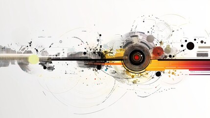 Obraz premium Modern Information Visualization Design: Tech Professional Analyzing Data Patterns on Multiple Digital Screens in a High-Tech Environment