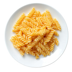 Fototapeta premium CreamyPastaDishTopView on transparent background.