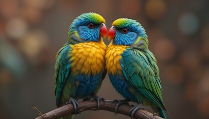 blue and yellow parrots