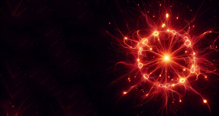 Premium PSD | Fiery Energy Burst, generative ai
