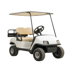 Isolated Golf Cart Mockup on transparent background.