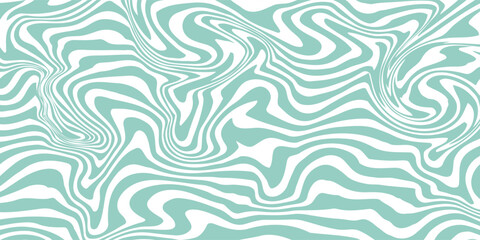 Groovy hippie 70s backgrounds. Waves, swirl, twirl pattern. Twisted and distorted vector texture in trendy retro psychedelic style. Y2k aesthetic.