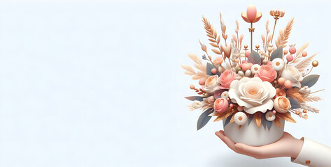 Watercolor Bouquet of Flowers | Premium AI-generated image