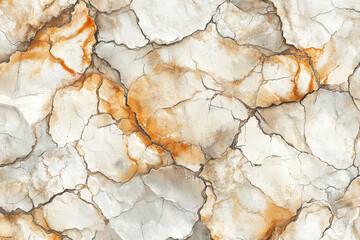 White marble surface with golden veins forming an elegant abstract pattern.