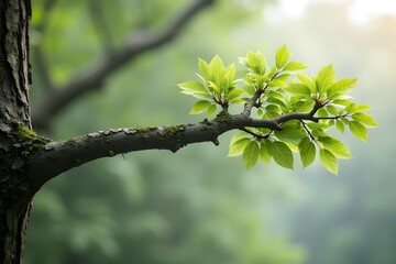 A tree branch bending into the shape of an arrow under the wind.
