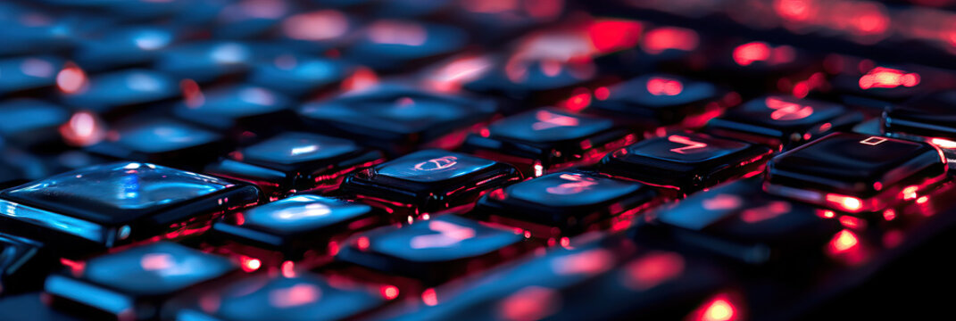 Close-up of Illuminated Calculator Keypad