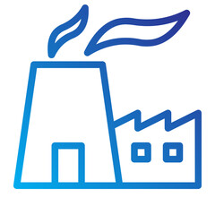 Obraz premium factory Renewable energy Line Gradient Icon