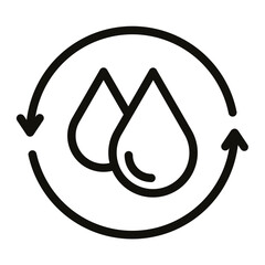 water recycle Renewable energy Line icon