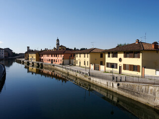 Gaggiano, historic town along the Naviglio Grande, Milan, Italy