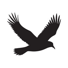 flying birds silhouette collection black vector isolated design