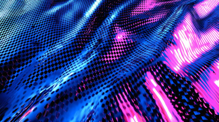 Flowing waves of bright colors form an engaging and mesmerizing abstract design