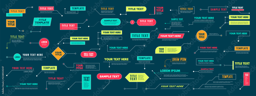 Wall mural callouts. text titles decoration frames textbox for web pages recent vector callouts colorful set