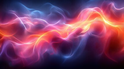 Obraz premium Flowing smoke with light effect against dark background, for web or presentation