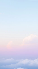 Obraz premium Soft Sunset Sky With Hazy Clouds in a Pastel Palette