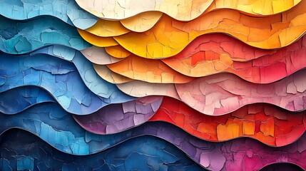 A Masterpiece, Realism, 4k, a vibrant collage illustration featuring an array of colorful textured paper elements arranged in a dynamic composition, capturing the essence of creativity and artistic 