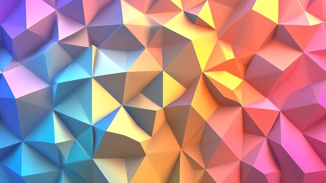 Colorful Geometric Design Creating an Abstract Texture With Vibrant Shades at an Artistic Exhibition